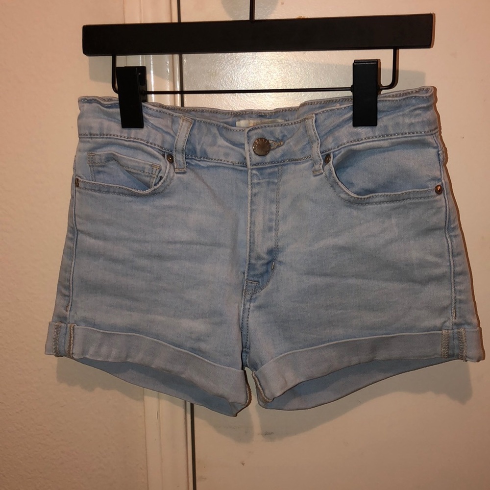 Light wash shorts